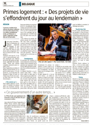 Groupe Socialiste du Parlement de Wallonie - Primes logement : Des projets de vie s'effondrent du jour au lendemain - 